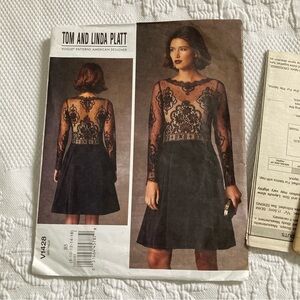 Vogue Uncut sewing pattern Tom & Linda Platt cocktail dress XS-XL 8-16